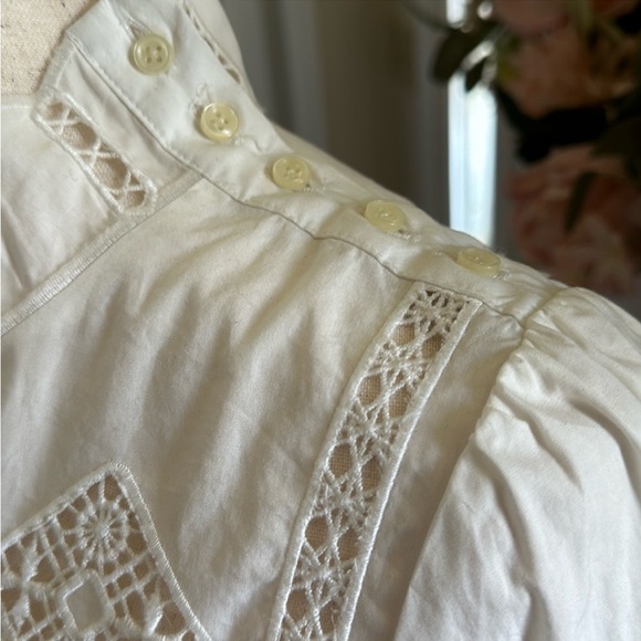 Free People Another Eternity Bell Sleeve Top, White, Size Medium NWT - Picture 5 of 8